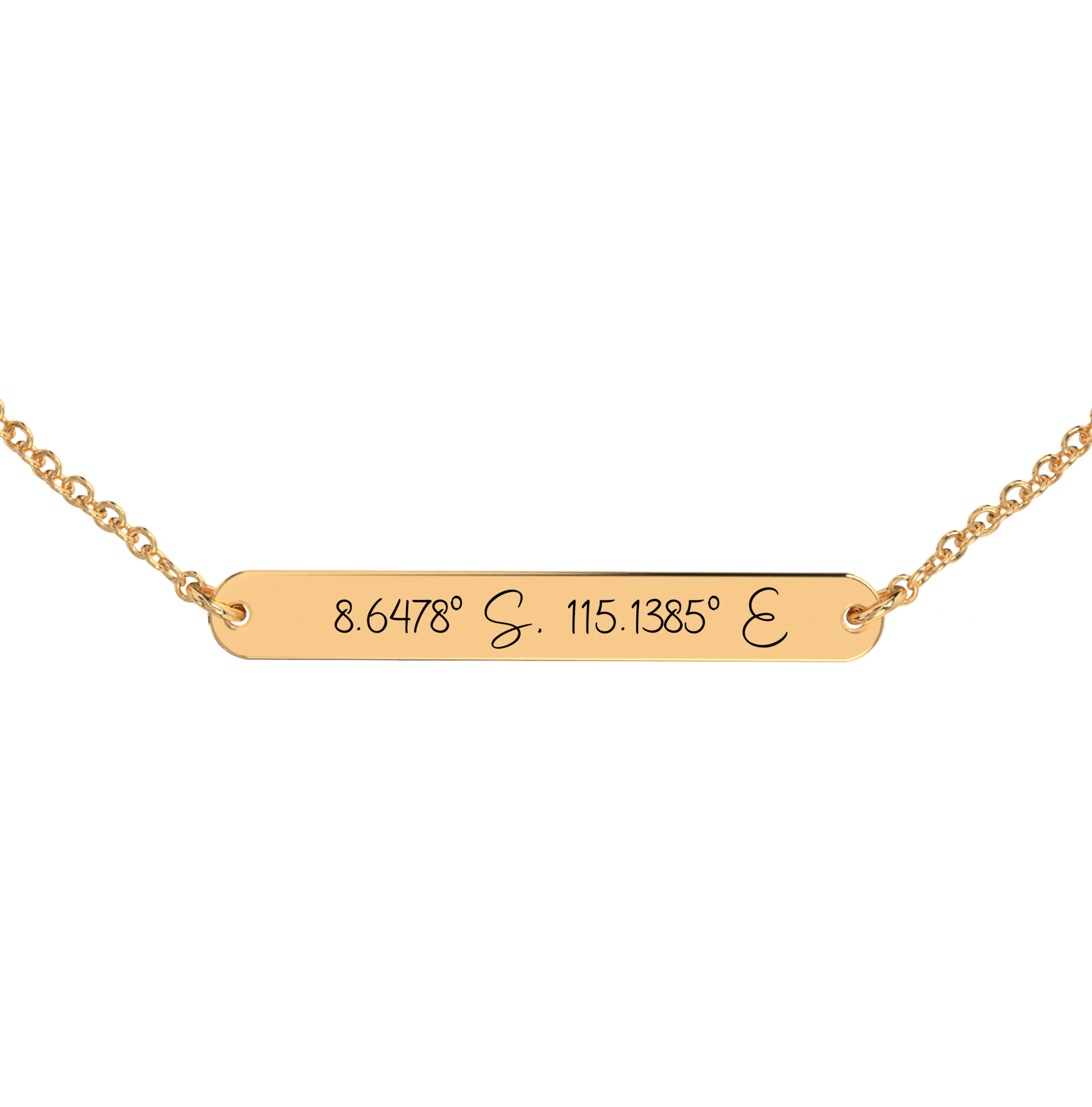 Coordinate Engraved Anklet/Bracelet