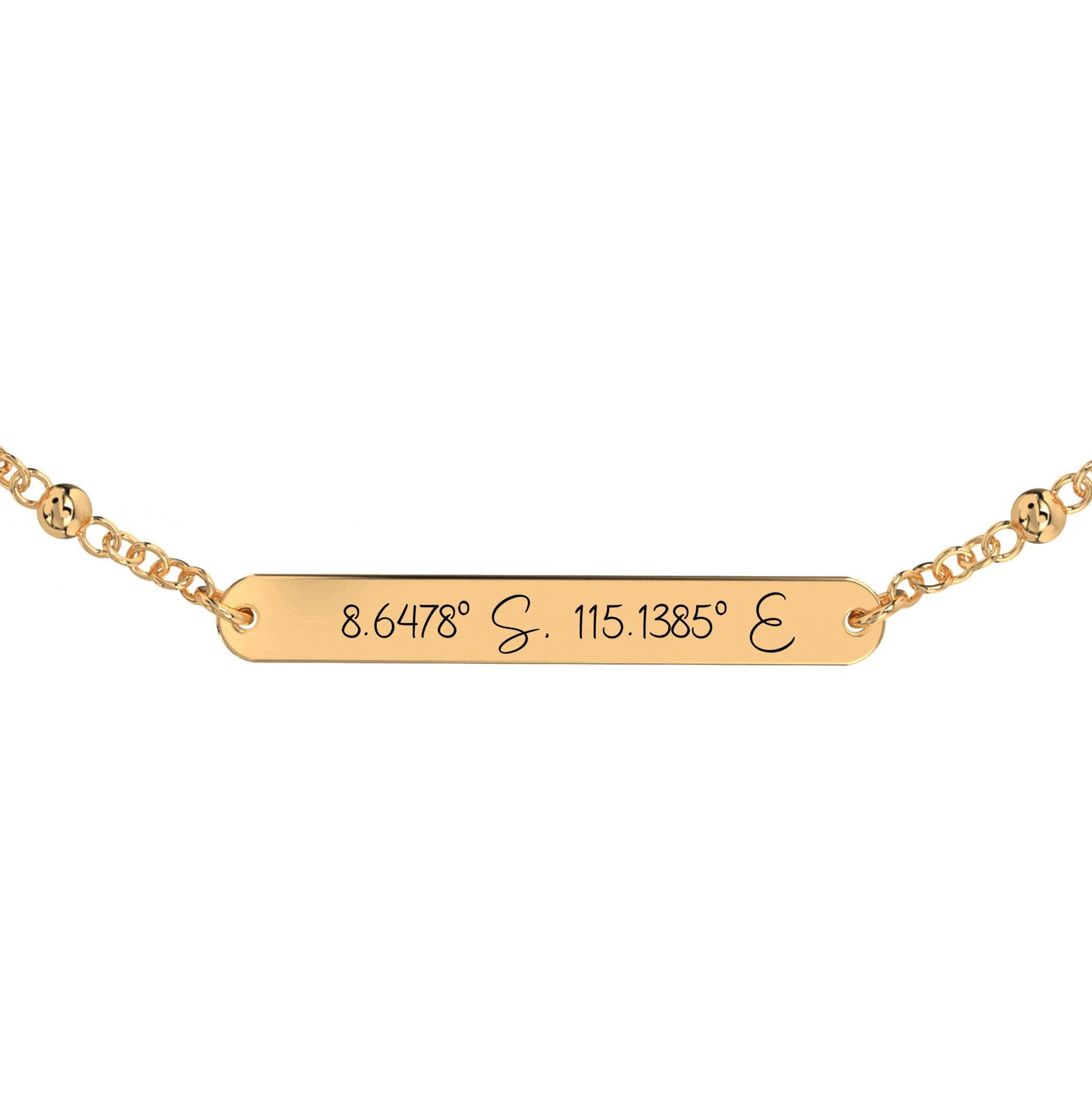 Coordinate Engraved Anklet/Bracelet