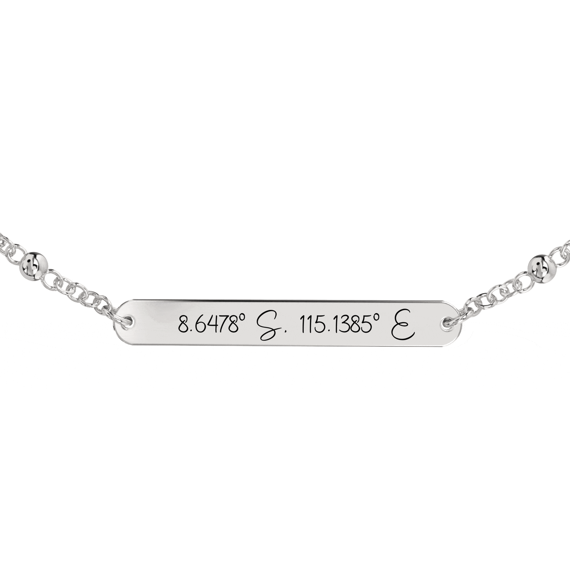 Coordinate Engraved Anklet/Bracelet