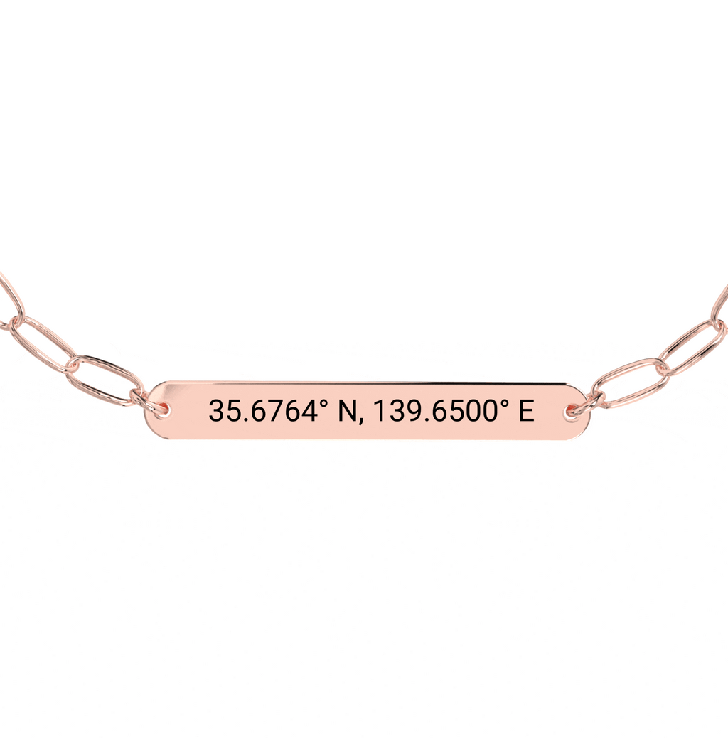 Chevillière/Bracelet Gravé Coordonnées