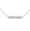 Collier Barre Horizontale Gravé Coordonnées