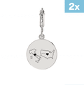 Boucles d'Oreilles Gravées Double Cartes