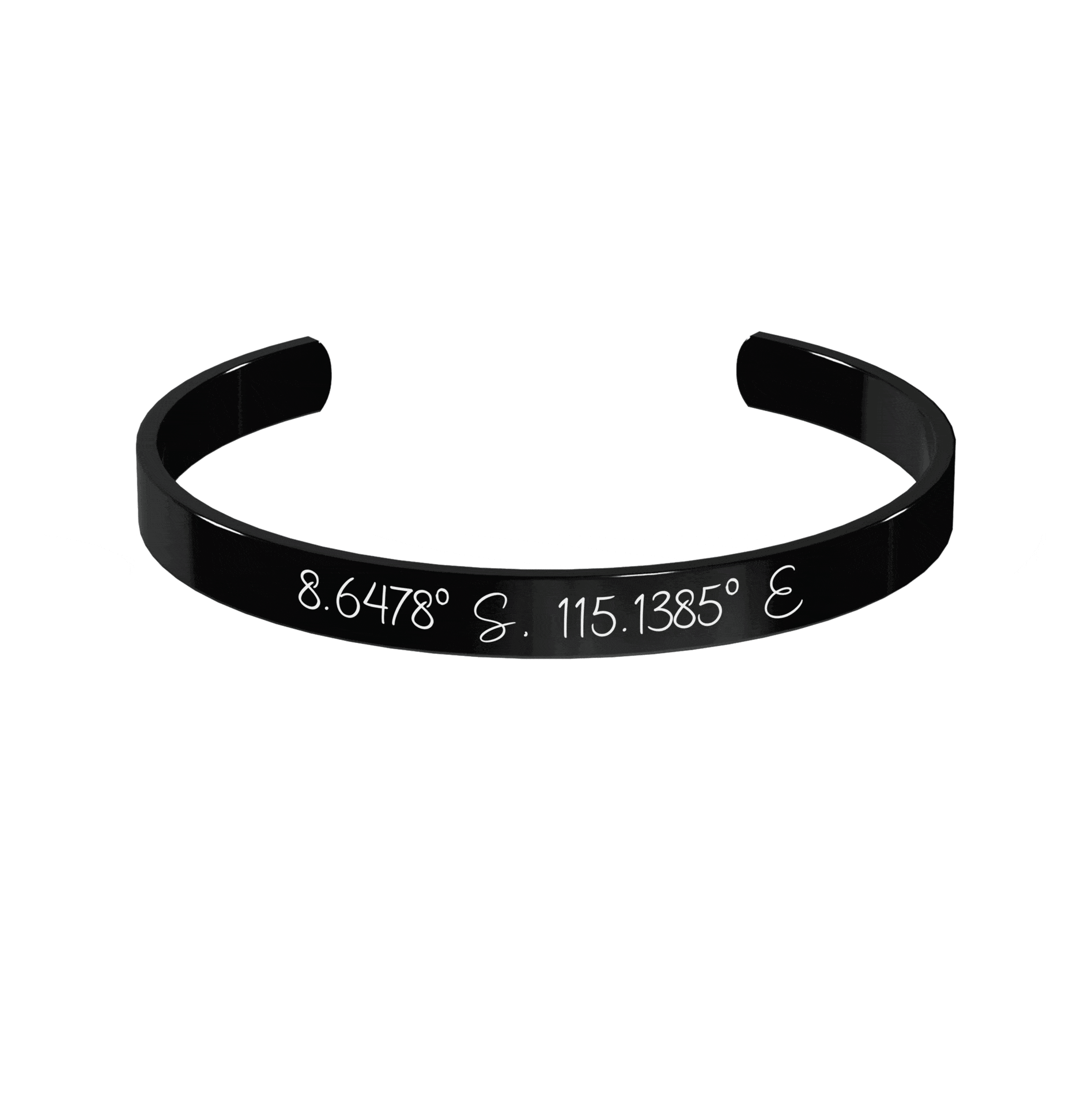 Coordinate Engraved Cuff