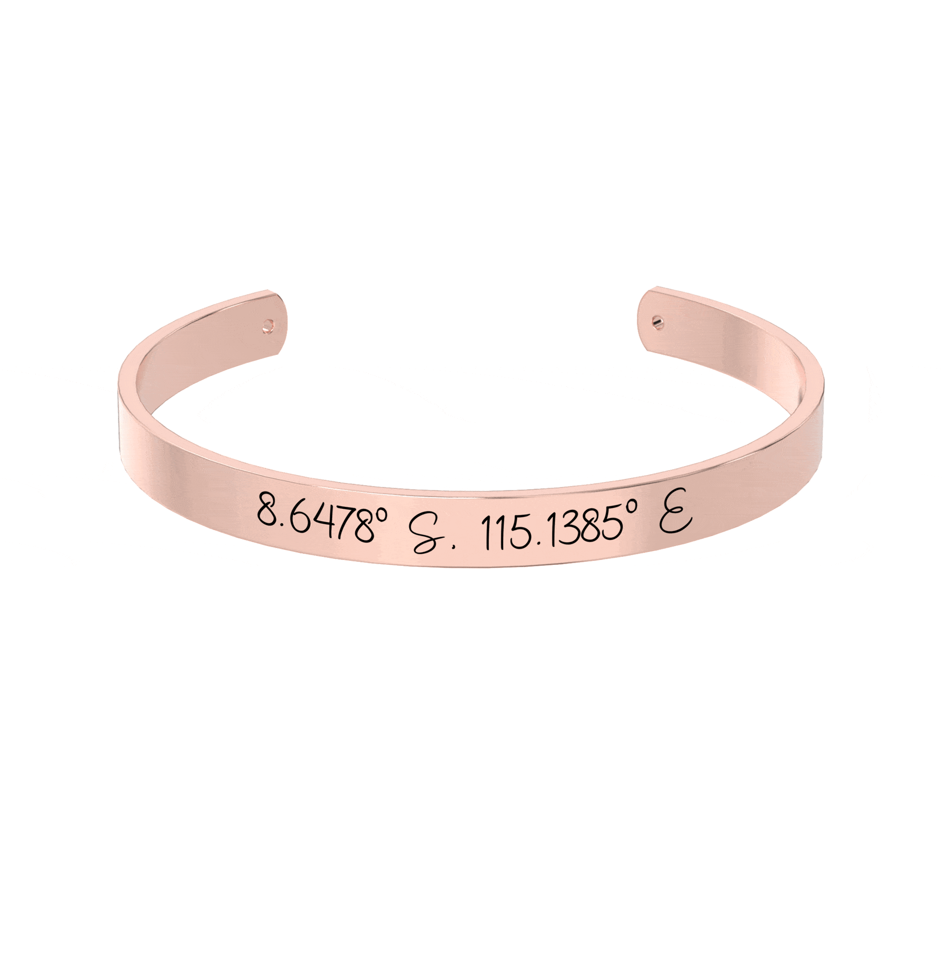 Coordinate Engraved Cuff