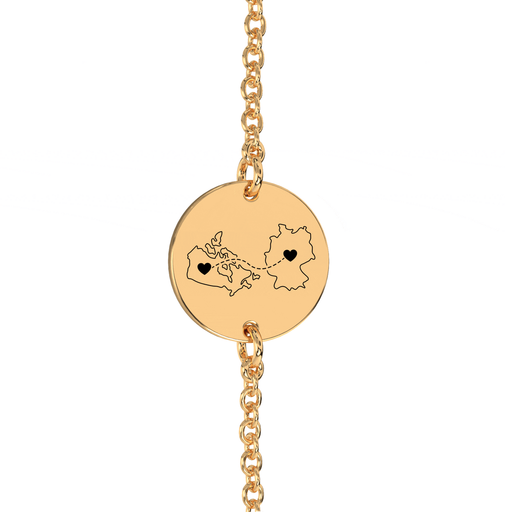 Chevillière/Bracelet Gravé Double Cartes