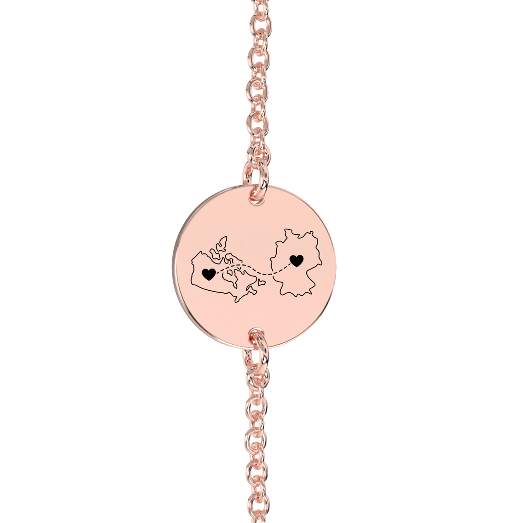 Chevillière/Bracelet Gravé Double Cartes