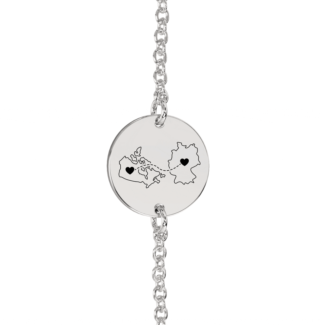 Chevillière/Bracelet Gravé Double Cartes