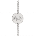 Chevillière/Bracelet Gravé Double Cartes
