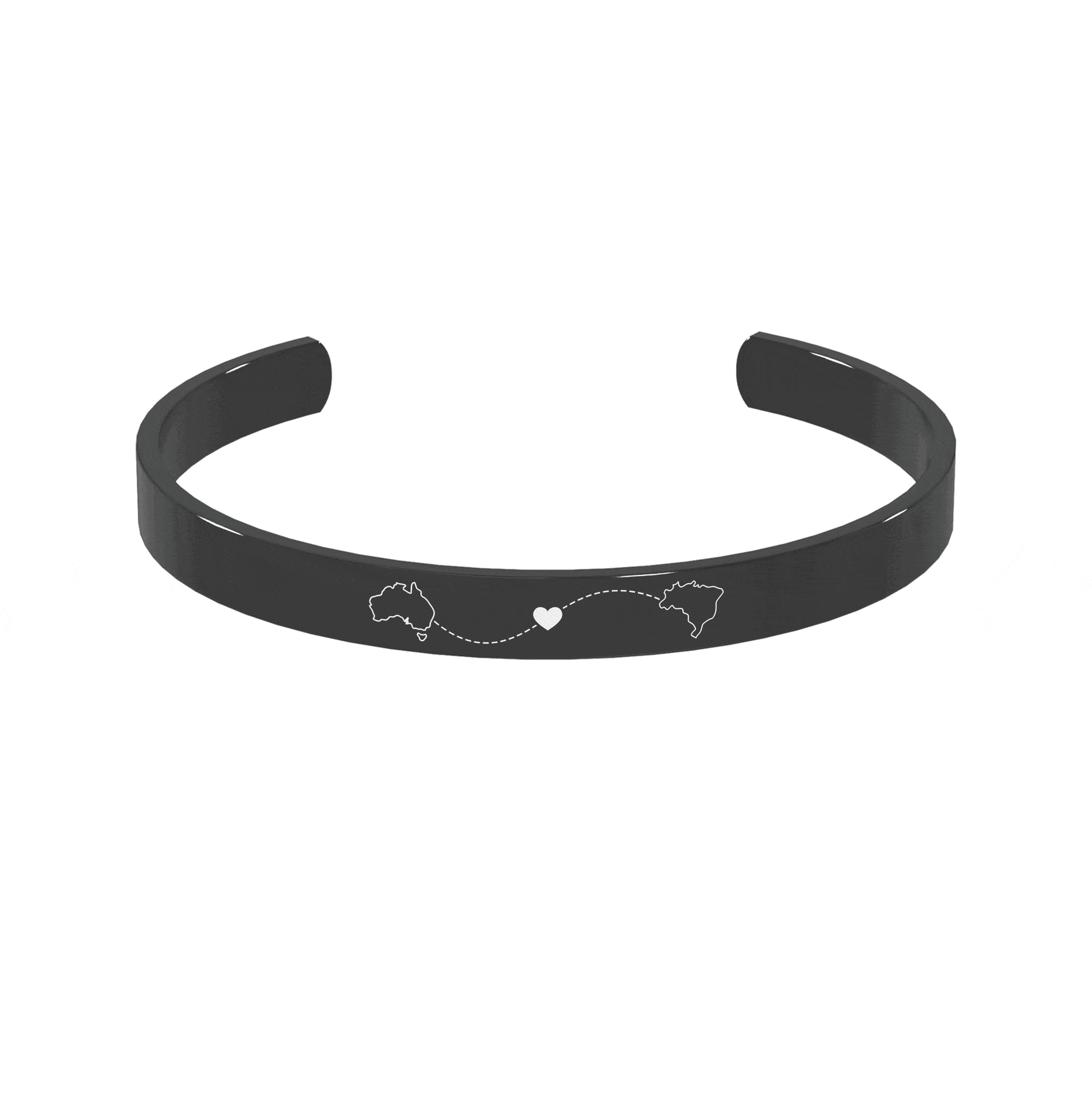 Dual Maps Engraved Cuff