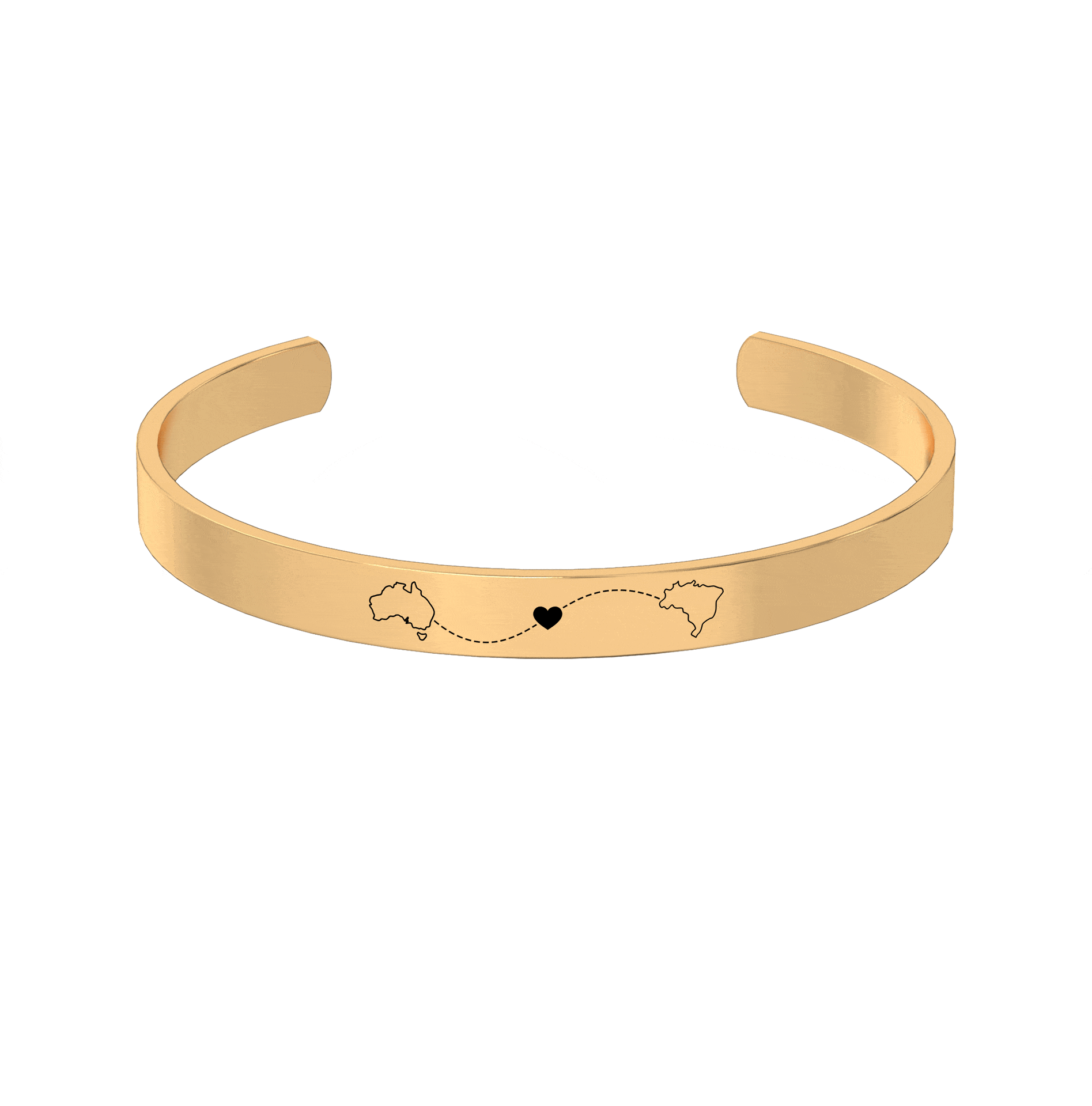 Dual Maps Engraved Cuff