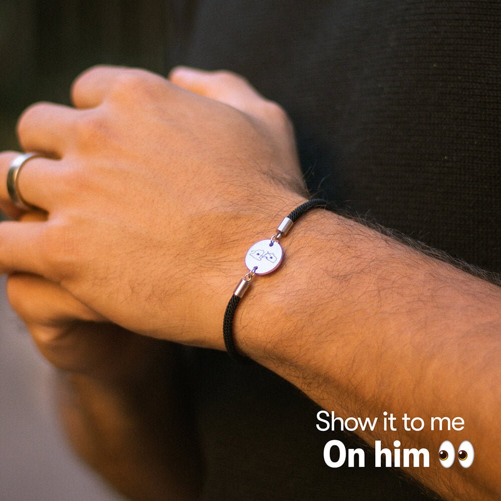 Dual Maps Engraved Bracelet - Life Change
