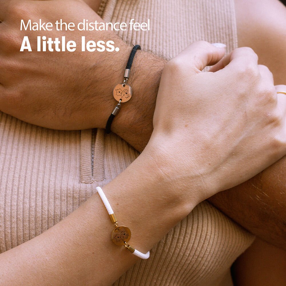 Dual Maps Engraved Bracelet - Life Change